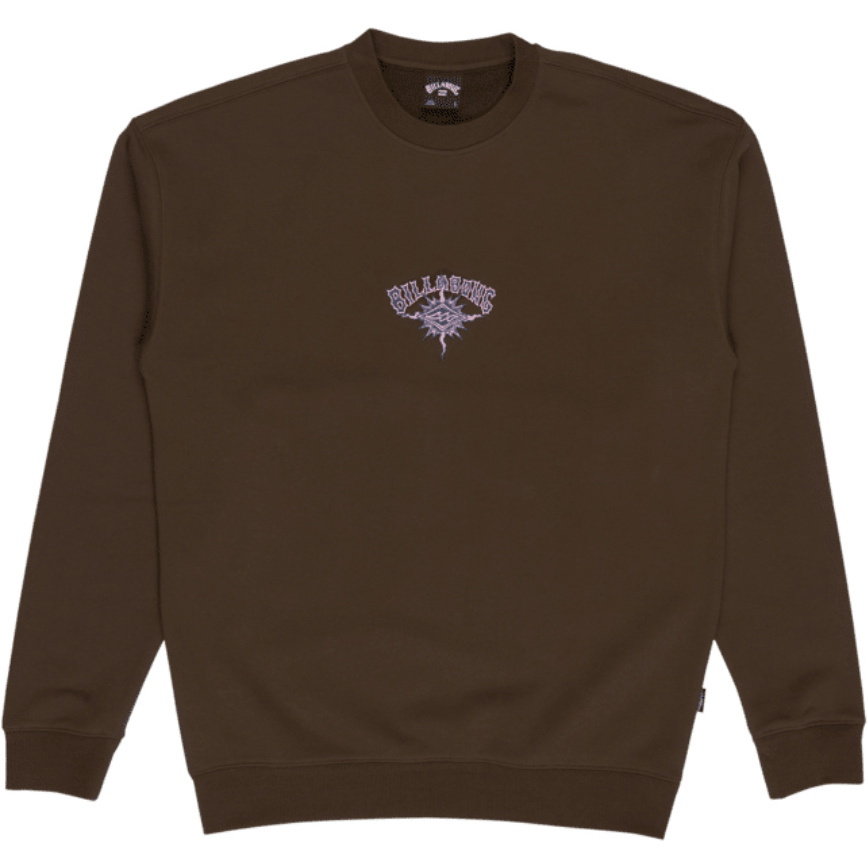 2026 Billabong Mens Burleigh Crew Sweatshirt EBYFT00182 - Dark Cedar